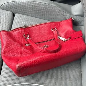 Red coach purse
